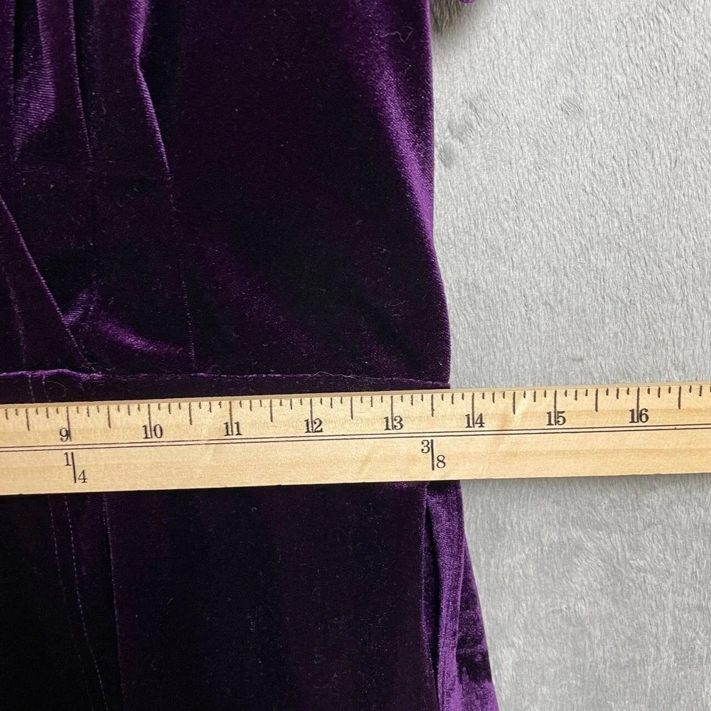 Whimsigoth‎ Purple Velvet Maxi Dress Medium Fairy Witchy Dark Romantic Gothic